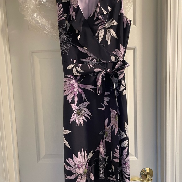 Vince Camuto Purple Floral Maxi Dress - Picture 1 of 4